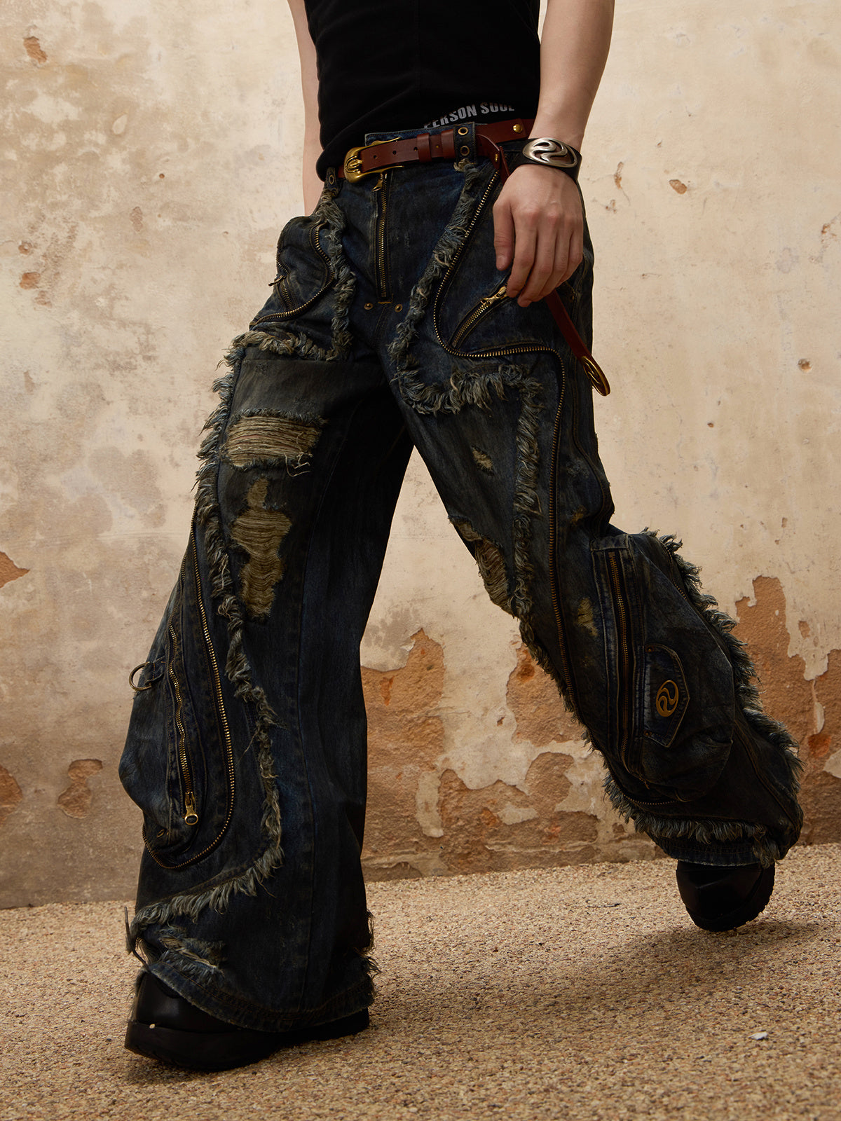 Hirei Designed Rusted Jeans