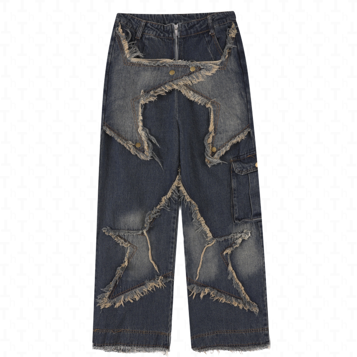 Hirei Star Designed Jeans