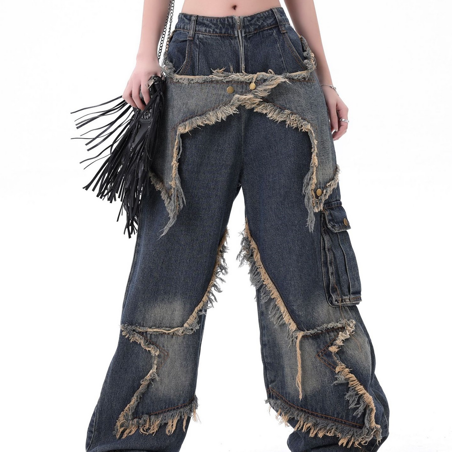 Hirei Star Designed Jeans