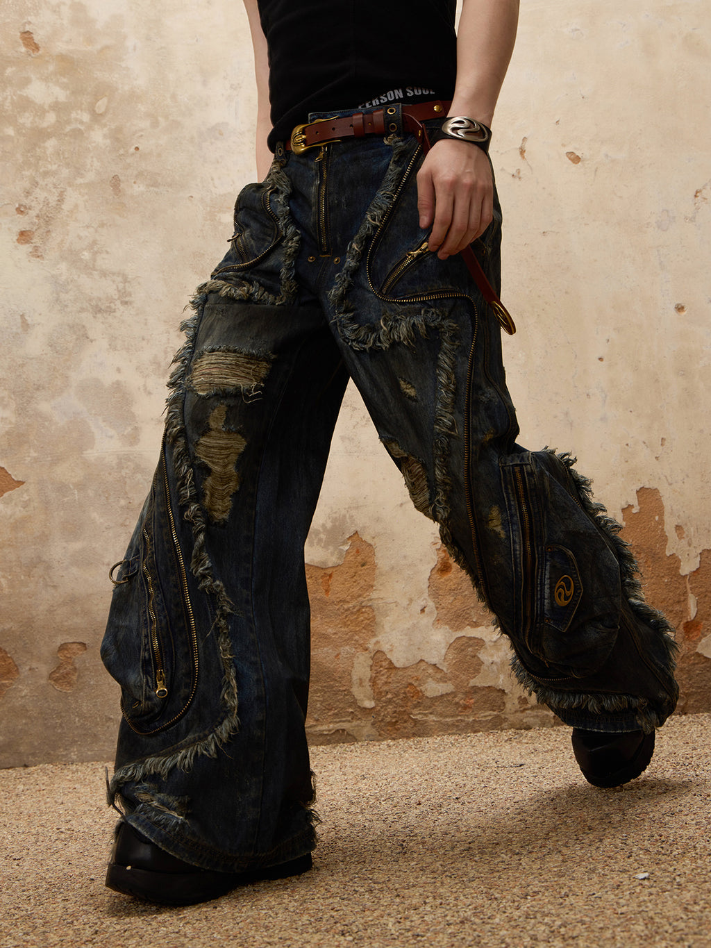 Hirei Designed Rusted Jeans