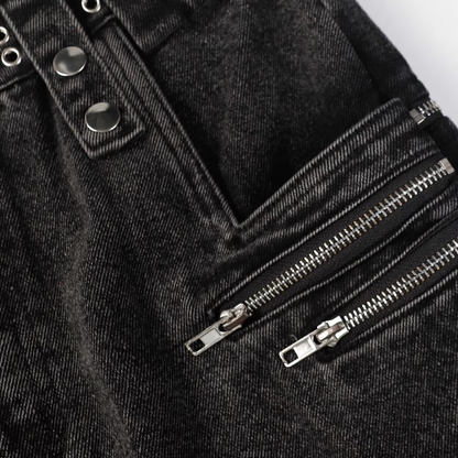 Cargo Loose Strapped Jeans