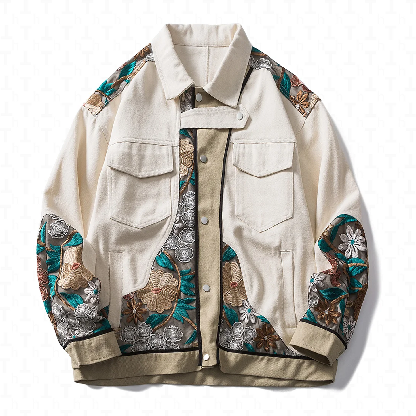 Flower Embroidery Patchwork Jacket