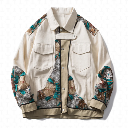 Flower Embroidery Patchwork Jacket