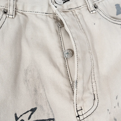 Graffiti Washed Baggy Jeans