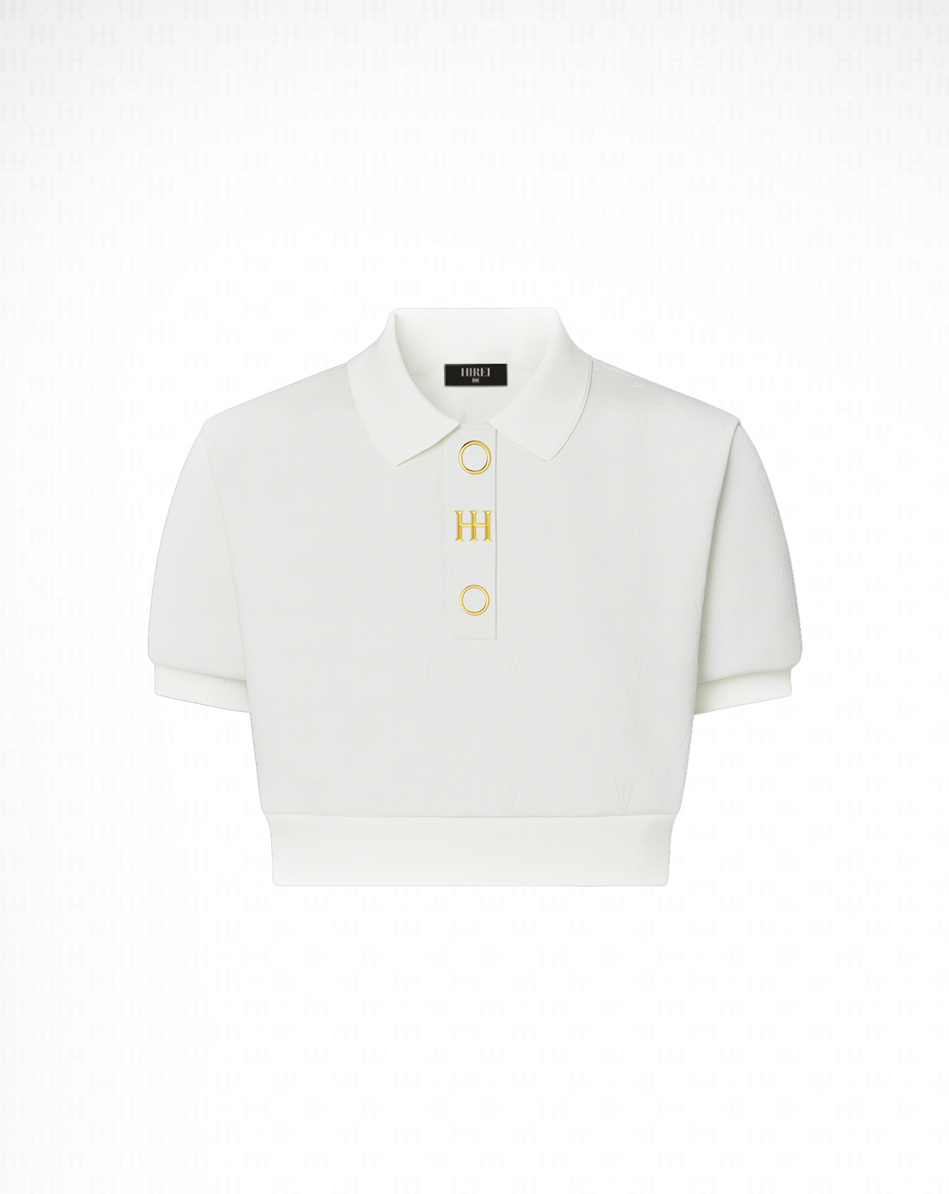 Hirei Cropped Signature Button Polo