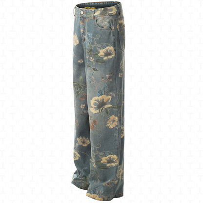 Hirei Floral Jeans