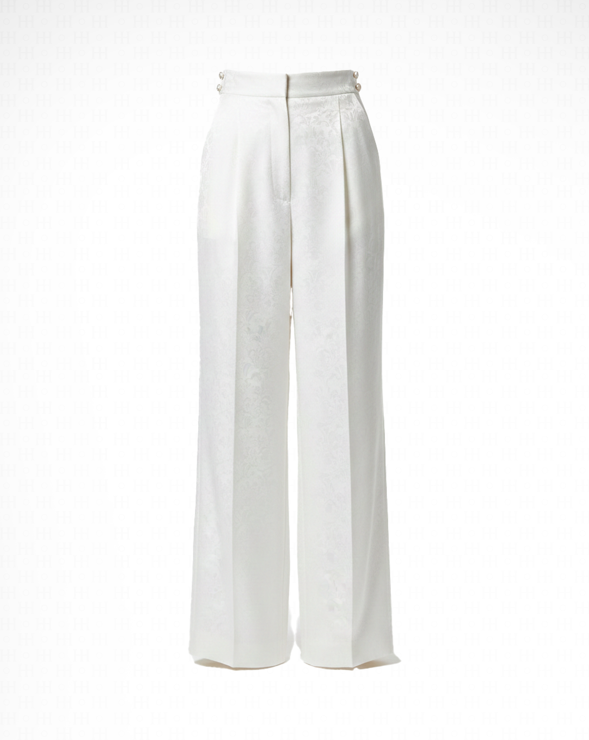 Hirei Jacquard Wide-Leg Trousers