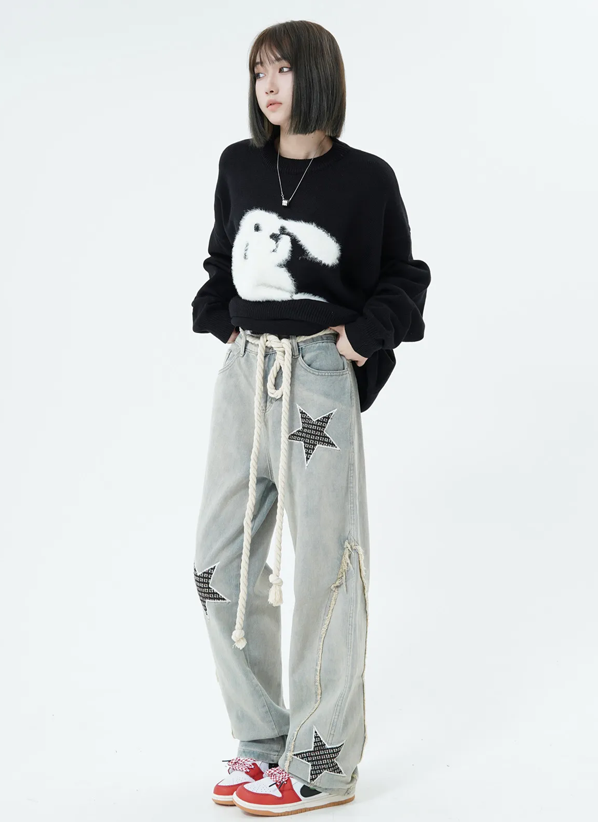 Hirei Rope Star Jeans