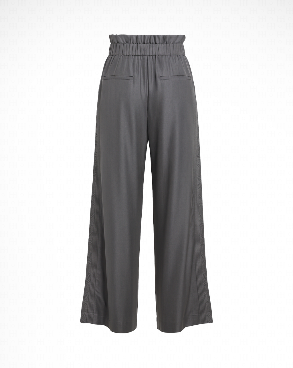 Hirei Satin Paperbag Wide-Leg Pants