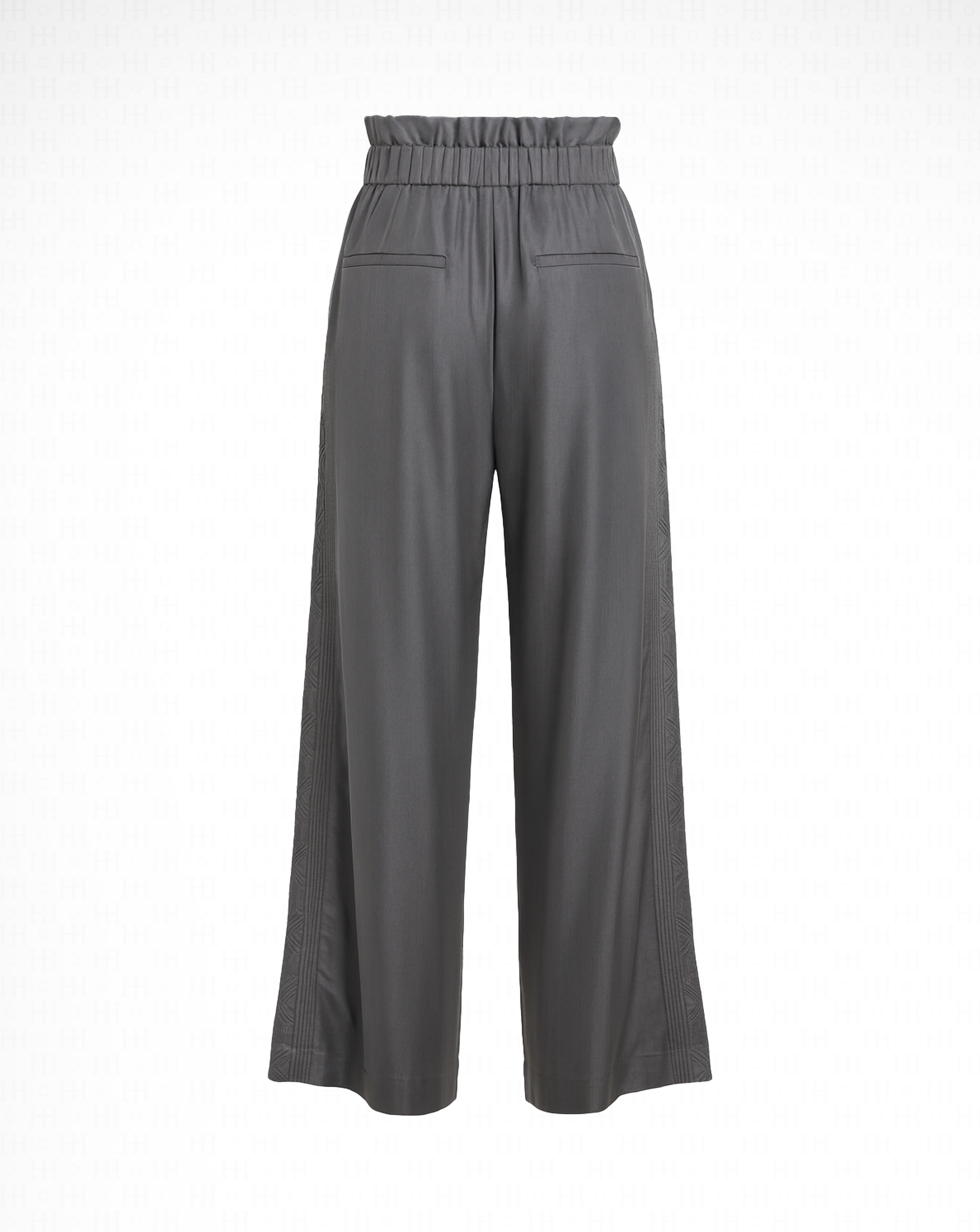 Hirei Satin Paperbag Wide-Leg Pants