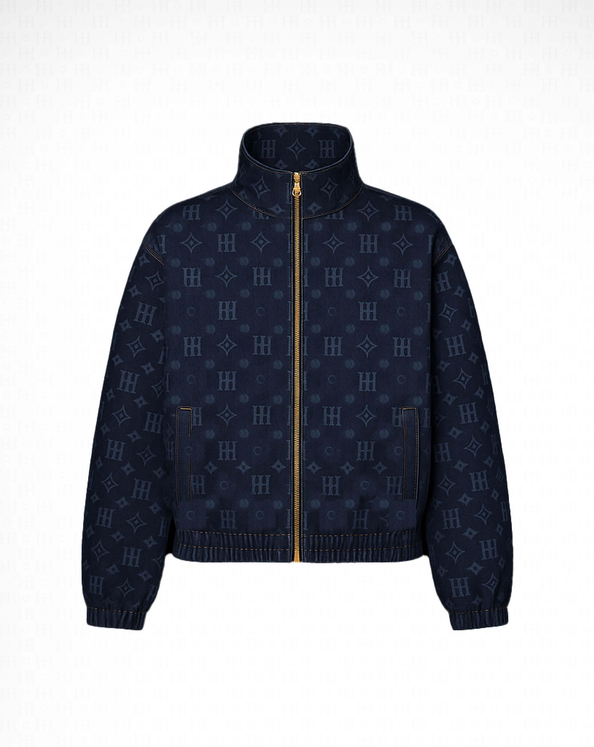 Hirei High-Neck Denim Jacket