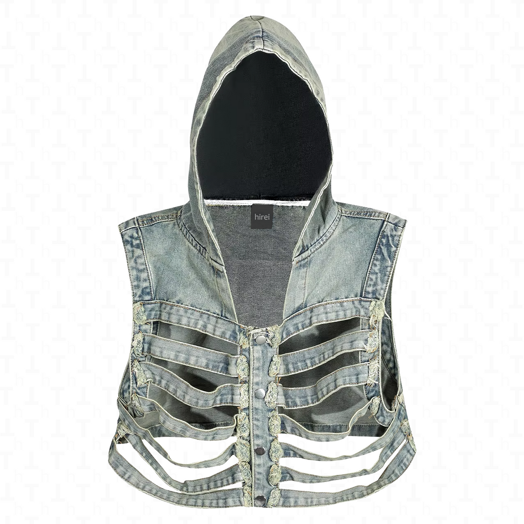 Hooded Ribs Vest