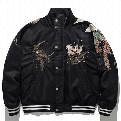 Japanese Embroidery Winter Jacket