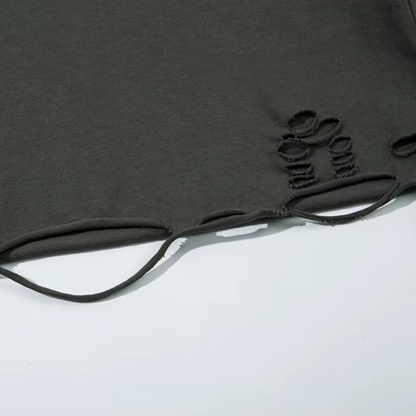 Ripped Skeleton Graphic T Shirt Loose