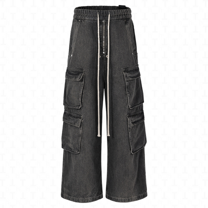 Vintage Blue Cargo Jeans